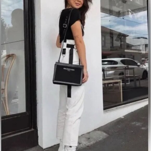 Choosy Women’s Overalls - White & Black - Size Small- NWT - Picture 5 of 5